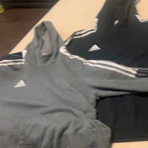 Two Authentic Adidas hoodies Used Good condition